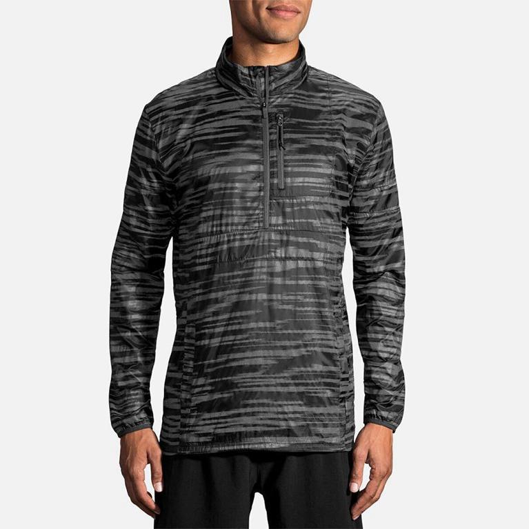 Brooks Men's LSD Pullover Running Jackets - Grey (CSJE75210)